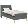 vidaXL Struttura letto con materasso Grigio 90 x 190 cm Poliestere