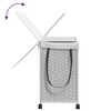 vidaXL Cesto Portabiancheria con Ruote Bianco 60x35x60,5 cm Rattan