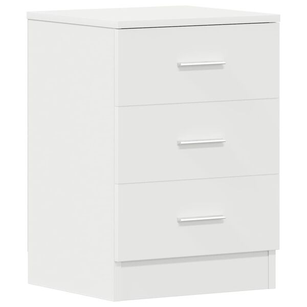 vidaXL Comodino Bianco 38x35x56 cm in Legno Ingegnerizzato