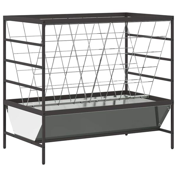 vidaXL Mangiatore per Bestiame Argento 100 x 60 x 90 cm