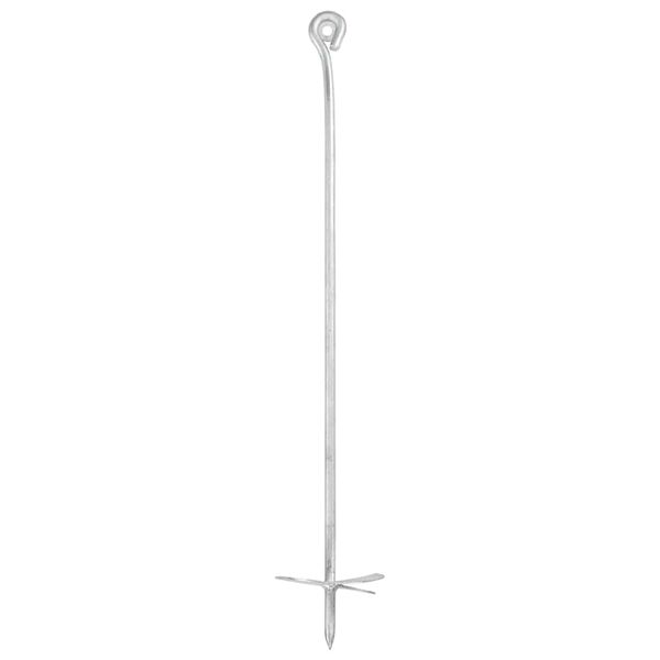 vidaXL Ancoraggi a Terra 10 pz 10x60 cm in Metallo Zincato