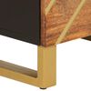 vidaXL Credenza Marrone e Nera 40x33,5x110 cm Legno Massello di Mango