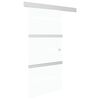vidaXL Porta Scorrevole in Vetro ESG e Alluminio 102,5x212cm Argento