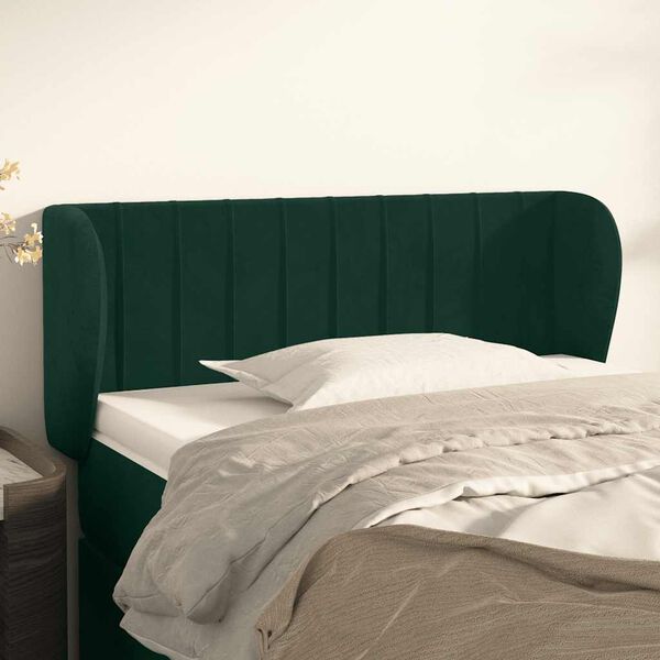 vidaXL Testiera ad Orecchio Verde Scuro 83x23x78/88 cm in Velluto