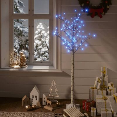 vidaXL Albero Natale 140 LED 1,5m Salice Blu Interno Esterno