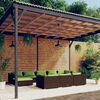 vidaXL Set Divani da Giardino 10 pz con Cuscini in Polyrattan Marrone