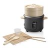Bestron Cuociriso con Vaporiera Bamb&ugrave; e Set Sushi ARC100BBS 1 L Nero