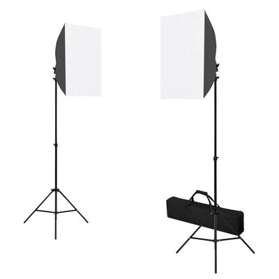 vidaXL Kit per Studio Fotografico con Softbox, Fondale e Riflettore