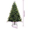 vidaXL Albero di Natale Artificiale Pieghevole 150 LED Verde 120 cm
