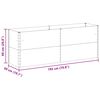 vidaXL Letto rialzato da giardino 195 x 50 x 68 cm Acciaio zincato