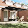 vidaXL Tenda Retrattile Nero 400 &times; 350 cm Poliestere e Acciaio