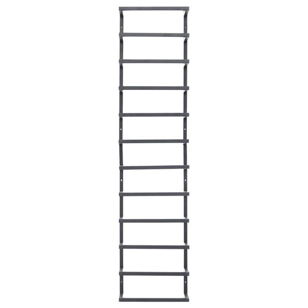 vidaXL Portasciugamani Nero 24x12x96 cm in Acciaio