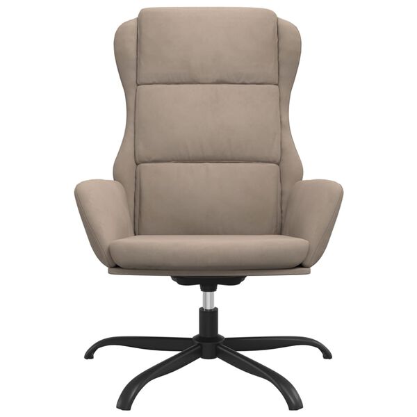 vidaXL Poltrona Rilassante Tortora in Similpelle Scamosciata