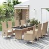 vidaXL Set da Pranzo da Giardino 9 pz con Cuscini Beige in Polyrattan