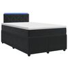vidaXL Letto box spring con materasso Nero 120 x 190 cm Velluto