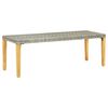vidaXL Panca da Giardino 80 cm in Polyrattan Grigio