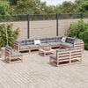 vidaXL Set Divani da Giardino 11 pz in Legno Massello Abete Douglas