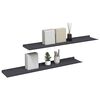 vidaXL Mensola sospesa 2 pcs Antracite 100 x 18 x 2,5 cm Acciaio