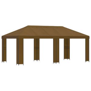 vidaXL Gazebo da giardino 6 x 3 m Tortora Poliestere e Acciaio 190 gsm
