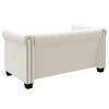 vidaXL Divani Chesterfield a 2 Posti e a 3 Posti in Similpelle Bianco