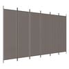 vidaXL Divisorio a 6 Pannelli Antracite 300x220 cm Tessuto