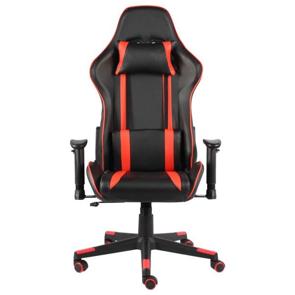 vidaXL Sedia da Gaming Girevole Rossa in PVC