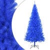 vidaXL Albero di Natale Artificiale Sottile con Base Blu 180 cm PVC