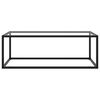 vidaXL Tavolino da Salotto Nero con Vetro Temperato 100x50x35 cm