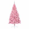 vidaXL Albero di Natale artificiale con luci integrate Rosa 240 cm PVC