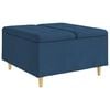 vidaXL Pouf con Storage Blu 80 x 80 x 45 cm Tessuto
