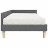 vidaXL Struttura Letto Angolare con Materasso 2 pcs Grigio Tessuto