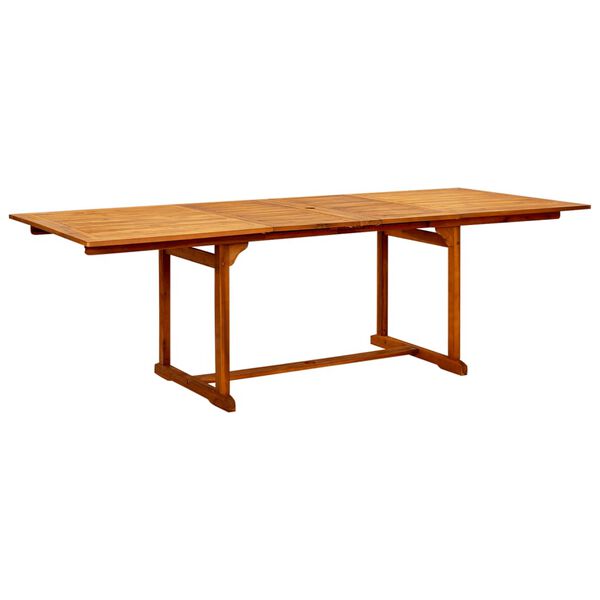 vidaXL Tavolo da Pranzo per Esterni (160-240)x100x75cm Massello Acacia