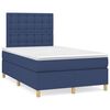 vidaXL Giroletto a Molle con Materasso Blu 120x200 cm in Tessuto