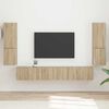 vidaXL Set mobile TV 4 pcs Rovere Sonoma Legno multistrato