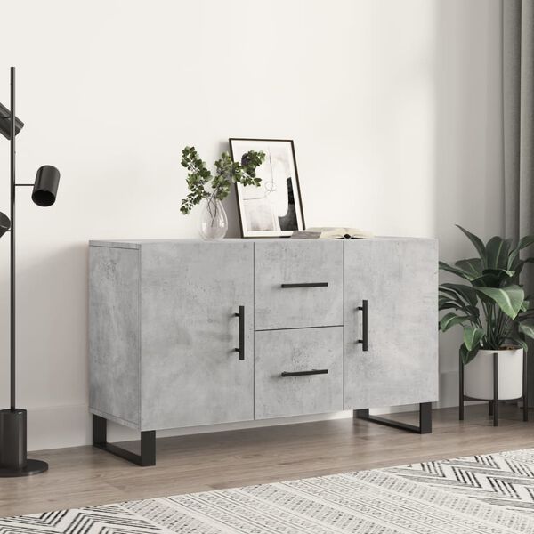 vidaXL Credenza Grigio Cemento 100x36x60 cm in Legno Multistrato