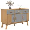 vidaXL Credenza OLDEN Grigia e Marrone 114x43x73,5 cm Massello di Pino