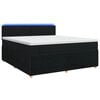 vidaXL Letto box spring con materasso Nero 160 x 200 cm Tessuto