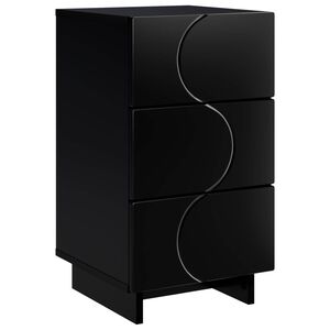 vidaXL Comodino Nero 33,5 x 34,5 x 60 cm Legno composito