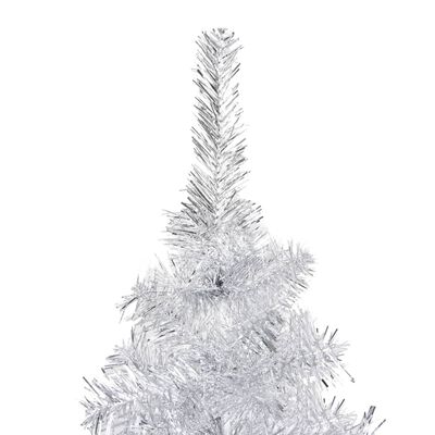 vidaXL Albero di Natale Preilluminato con Palline Argento 150 cm PET