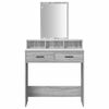 vidaXL Tavolo da Trucco con cassetto Grigio Sonoma 79 x 41 x 140 cm