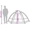 vidaXL Tenda Campeggio Cabina 4 Pers. Grigio Arancione Rilascio Rapido