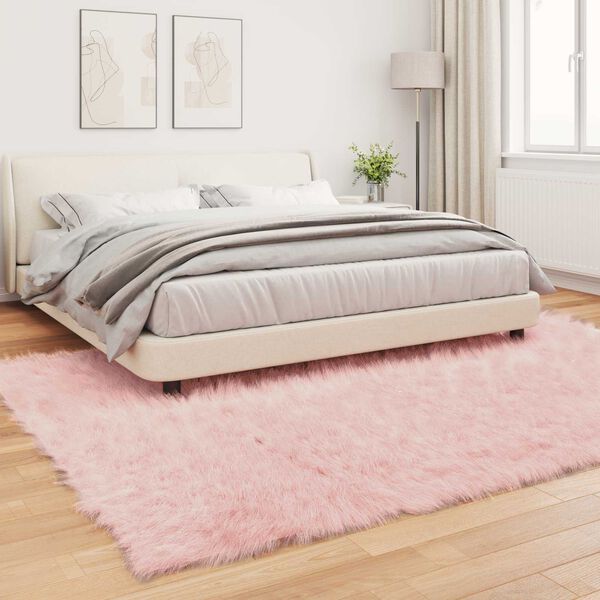 vidaXL Tappeto Pecora Tafalla Rosa 200 x 280 cm Poliestere