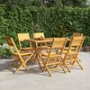vidaXL Sedie da Giardino Pieghevoli 6pz 47x61x90cm Legno Massello Teak