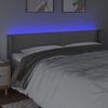 vidaXL Testiera a LED Grigia 183x16x78/88 cm in Similpelle