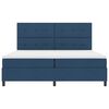 vidaXL Letto a molle con materasso con led Blu 200 x 200 cm Tessuto