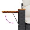 vidaXL Set Divani da Giardino 5 pz con Cuscini in Polyrattan Nero