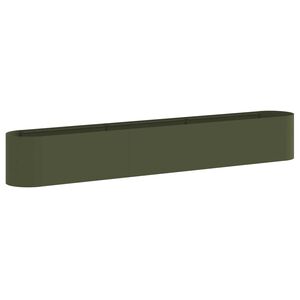 vidaXL Letto rialzato da giardino Verde Oliva 280 x 40 x 40 cm
