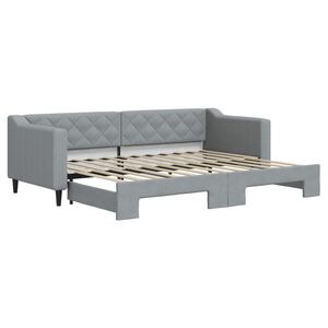 vidaXL Divano Letto con Letto Estraibile Grigio Chiaro 80x200 Tessuto