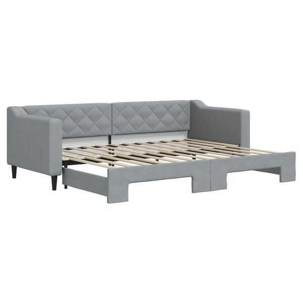 vidaXL Divano Letto con Letto Estraibile Grigio Chiaro 80x200 Tessuto
