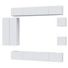 vidaXL Set Mobili Porta TV 8pz Bianco in Legno Multistrato
